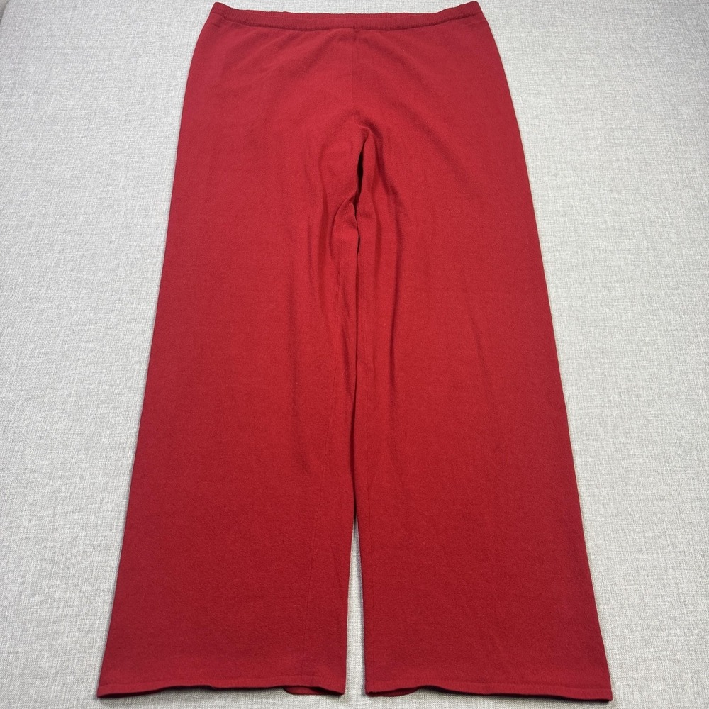 Eileen Fisher‎ Pants Womens Large Red Sweatpants Pull On Viscose Nylon